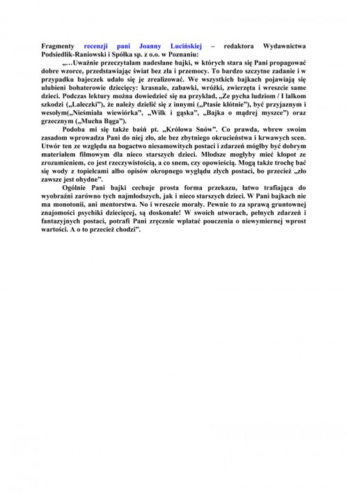 recenzja joanny lucinskiej
